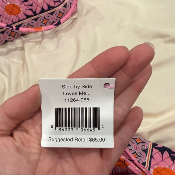 NWT Vera Bradley Vibrant Floral Pink and Orange Quilted Shoulder Bag Set - Picture 9 of 9